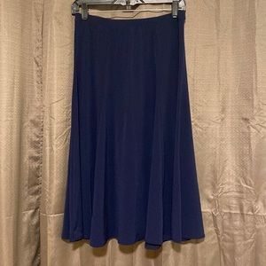 Susan Graver navy knee length skirt